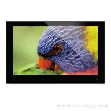 350cd/m2 16:9 13.3 Inch Black Digital Photo Frame With Vide